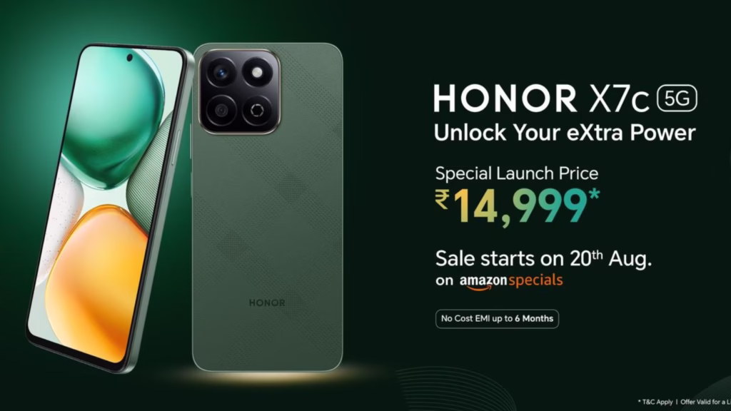 Honor X7c 5G Debuts in India at ₹14,999 Honor X7c 5G Debuts in India at ₹14,999