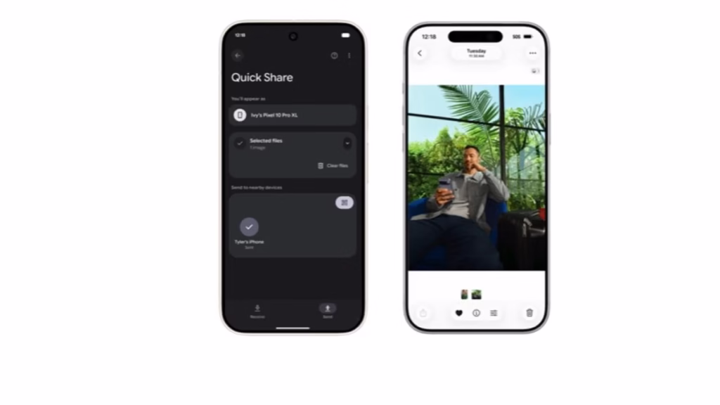 Google is breaking down one of the biggest walls between Android and Apple. With its latest update, the company has enabled the Pixel 10 series to share files directly with iPhones using AirDrop — no third-party apps, no messy hacks, and no more “green bubble vs blue bubble” drama when it comes to sending photos or videos. The new feature expands Android’s Quick Share to work seamlessly with Apple’s AirDrop. For the first time, a Pixel 10 can show up in an iPhone’s AirDrop menu, and an iPhone can appear as a Quick Share target on a Pixel. In simple terms, Pixel 10 users can now beam files straight to iPhones, iPads, and Macs just like Apple users do with each other. A Step Toward Better Cross-Platform Sharing Sameer Samat, President of the Android Ecosystem at Google, called this update an important step in making technology feel more connected and less restrictive. “Technology should help bring folks together. Really excited that sharing files between Android and iOS just got easier — starting with Pixel 10, Quick Share now works with AirDrop — so you don't have to worry about what kind of phone your friends have,” he said. Right now, this capability is exclusive to the new Pixel 10 family, which includes the Pixel 10, Pixel 10 Pro, Pixel 10 Pro XL, and Pixel 10 Pro Fold. But Samat confirmed that the feature will expand to more Android devices soon. How the Cross-Platform Sharing Works Google essentially taught the Pixel 10 to speak the same “wireless discovery language” that Apple devices use to find each other. Once both phones are visible, the transfer works just like a normal AirDrop or Quick Share session. To send a file from an iPhone to a Pixel 10: On your iPhone, iPad, or Mac, go to Settings > AirDrop. Set visibility to Everyone for 10 Minutes. On the Pixel 10, select the file and tap Share > Quick Share. The Apple device will appear on the list — tap it. The Apple user simply taps Accept on the pop-up. To send a file from a Pixel 10 to an iPhone: On the Pixel 10, go to Settings > Quick Share. Set visibility to Everyone for 10 Minutes. On the Apple device, choose a file and tap Share > AirDrop. The Pixel 10 will appear in the device list. The Pixel user taps Accept to receive the file. This integration marks one of the biggest steps yet toward breaking down the longstanding barrier between Android and iOS. And if Google’s hints are anything to go by, this could be just the beginning of a more unified sharing experience across devices.