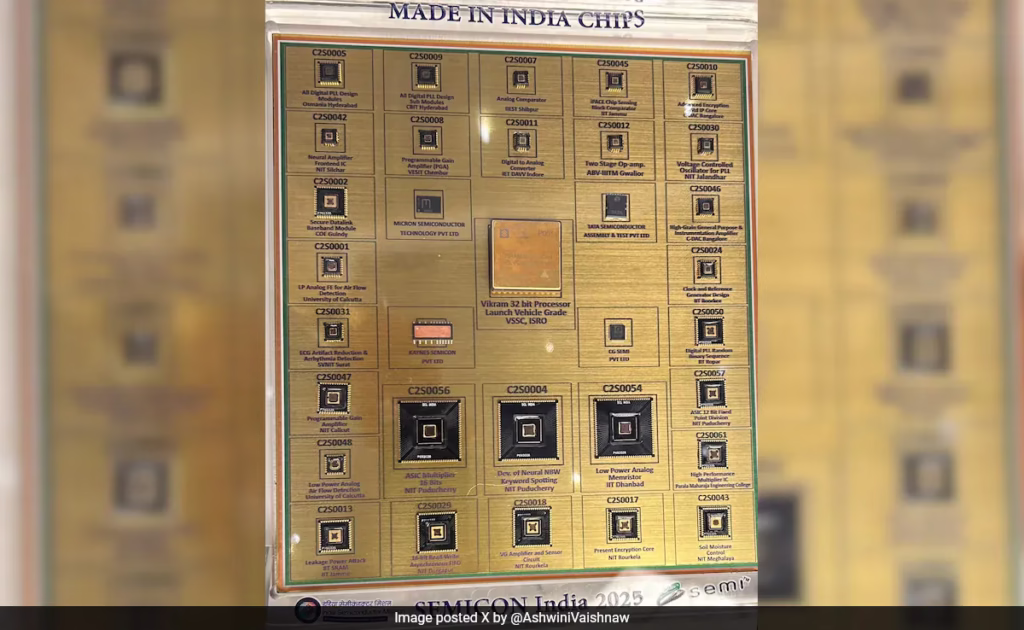India Showcases Vikram-32 Chip at Semicon India 2025