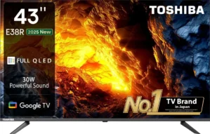 Toshiba E38R 43 inch Ultra HD 4K Smart QLED TV (43E38RP)