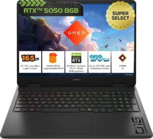 HP Omen 16-am0277TX Gaming Laptop (Intel Core 7 240H/ 24GB/ 1TB SSD/ Win11/ 8GB RTX 5050 Graph)