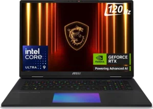 MSI Titan 18 HX AI A2XWJG-297IN Gaming Laptop (Intel Core Ultra 9-285HX/ 96GB/ 6TB SSD/ Win11 / 24GB Graphics RTX 5090)