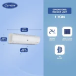 Carrier 12K Emperia LXI CAI12EL5R32F0 1 Ton 5 Star 2023 Inverter Split AC