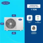 Carrier 12K Emperia LXI CAI12EL5R32F0 1 Ton 5 Star 2023 Inverter Split AC