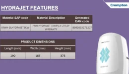 Crompton Hydrajet 3L Instant Water Geyser