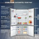 Electrolux UltimateTaste 700 EQE5600B-S 634 L Side by Side Refrigerator