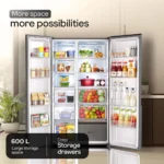 Godrej RS EONVELVET 646C RIT OP RS 600 L Side by Side Door Refrigerator