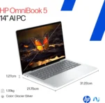 HP OmniBook 5 Next Gen AI 14-he0014QU Laptop (Snapdragon X Elite X1-26-100/ 16GB/ 512GB SSD/ Win11)