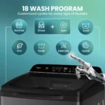 Haier HWM105-H688BK 10.5 Kg Fully Automatic Top Load Washing Machine