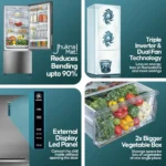 Haier HEB-452TS-P 445 L 2 Star Double Door Refrigerator