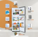 Haier HEF-252IEGS-P 240 L 2 Star Double Door Refrigerator