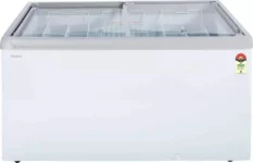 Haier HFC-400GM5 400 L 5 Star Glass Top Deep Freezer