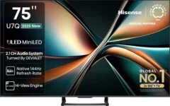 Hisense U7Q 75 inch Ultra HD 4K Smart Mini LED TV (75U7Q)