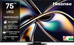 Hisense U8Q Series 75 inch Ultra HD 4K Smart Mini LED TV (75U8Q)