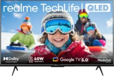 Realme TechLife 55UHDGQRVSAQ 55 inch Ultra HD 4K Smart QLED TV