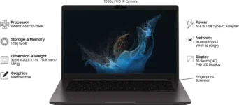Samsung Galaxy Book 2 NP641BED-KA3IN Laptop (12th Gen Core i5/ 16GB/ 1TB SSD/ Win11)