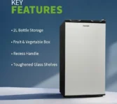 Sharp SJ-MRW101N2-PSS 92 L 2 Star Single Door Mini Refrigerator