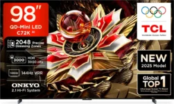 TCL C72K 98 inch Ultra HD 4K Smart Mini LED TV (98C72K)