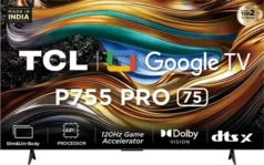 TCL P755 Pro 75 inch Ultra HD 4K Smart QLED TV (75P755 Pro)