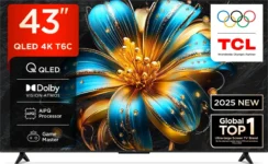 TCL T6C 43 inch Ultra HD 4K Smart QLED TV (43T6C)