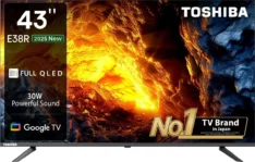 Toshiba E38R 43 inch Ultra HD 4K Smart QLED TV (43E38RP)