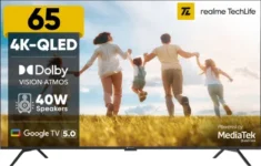 Realme TechLife 65UHDGQRASDQ 65 inch Ultra HD 4K Smart QLED TV