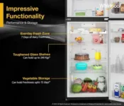 Whirlpool IF INV 355 Omega Black Conv-Y 308 L 3 Star Double Door Refrigerator